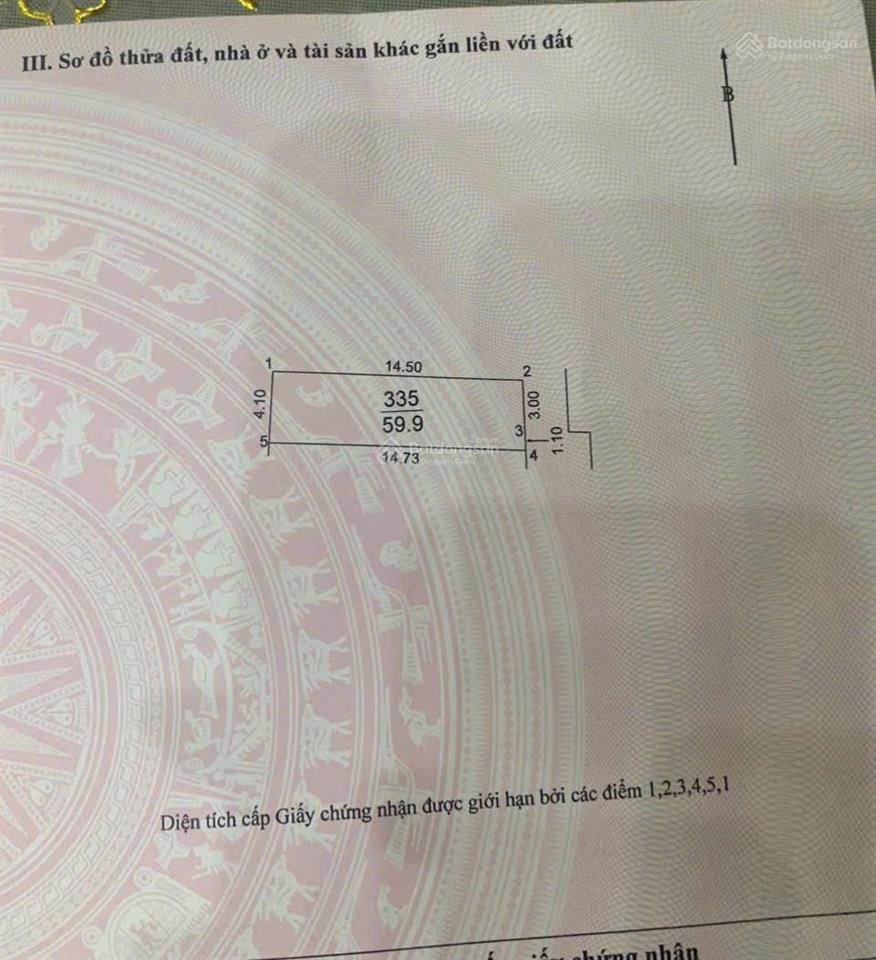 Cần bán 59,9m2(4,1x14,6) đất lê xá đông anh đường rộng 3,5m hướng đông, vị trí cách cầu đông trù