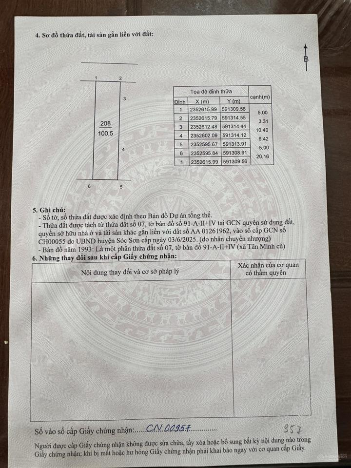 Chính chủ gửi bán 100m2 đất ở thôn xuân dục, xã tân minh, sóc sơn, hà nội