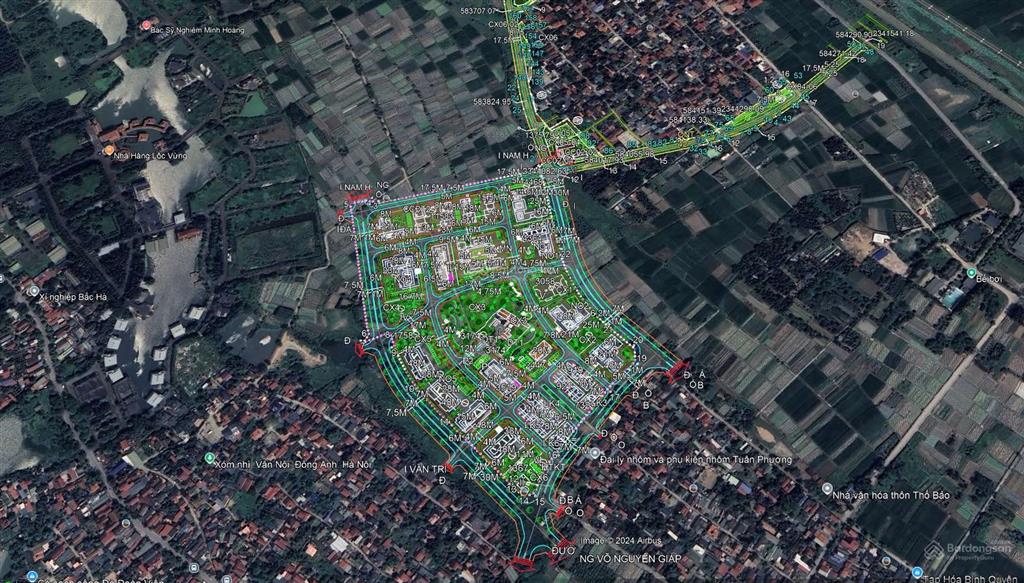 Đẹp nhất đông anh, 160m2 mt 8m, quy hoạch mặt đường vành đai 3 rộng 32m, đối diện bến xe, tháp đôi