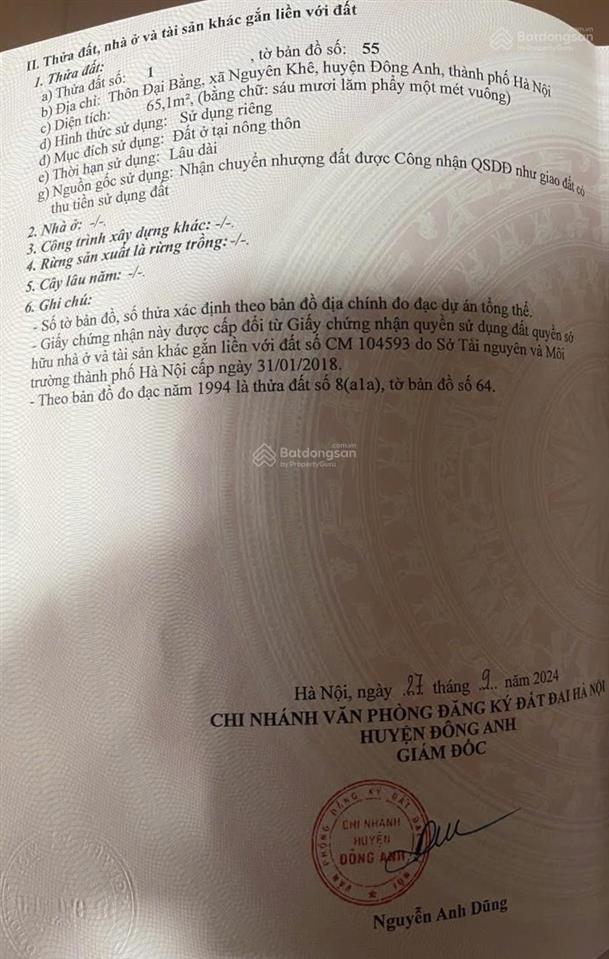 Chính chủ, bán siêu phẩm 65m2 đường bìa làng rộng 17m nhìn ra đường võ nguyên giáp tại đông anh hn