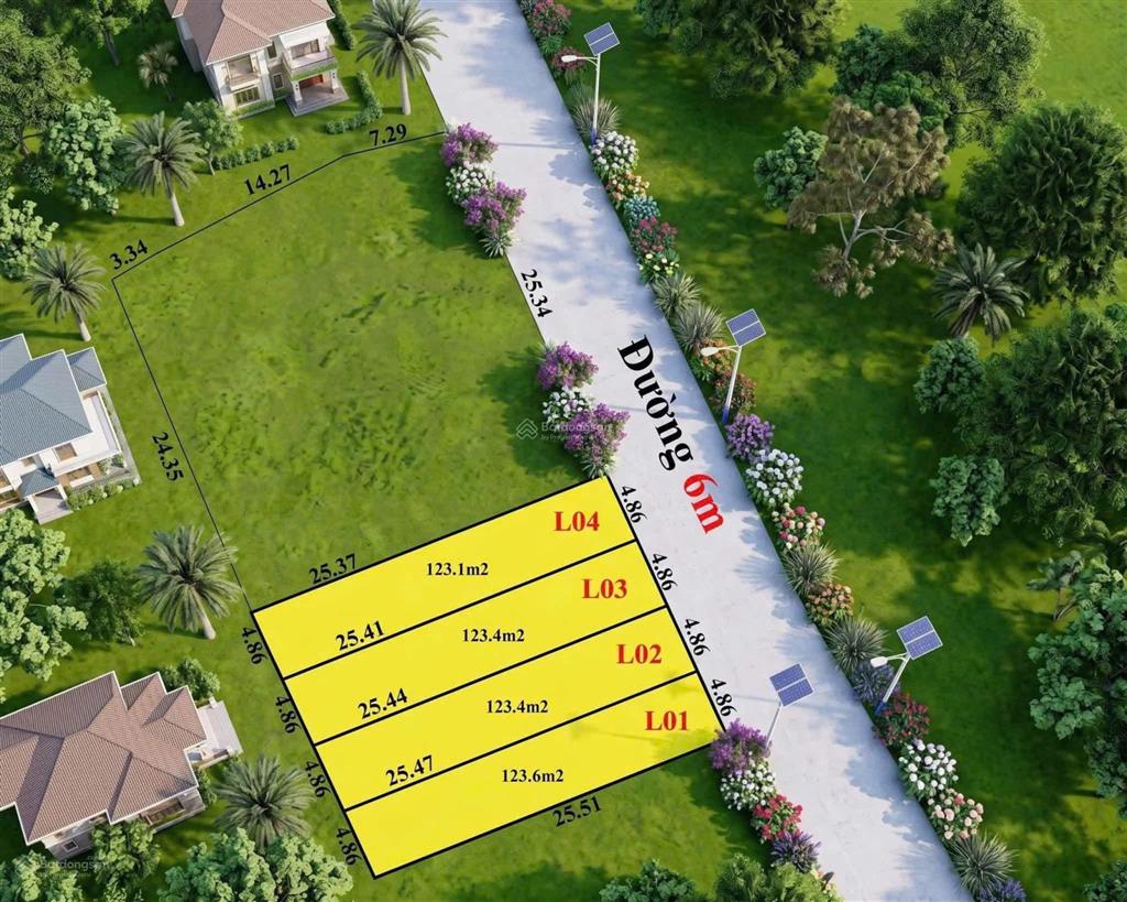 Chỉ 850 triệu/lô 123m2 đất đẹp gần vin hòa long, giáp kcn, gần vành đai 4