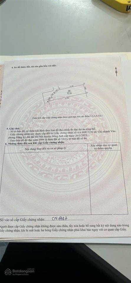 Lô số 294 siêu hiếm xóm thượng  uy nỗ  đông anh bán đất full thổ cư khu vực phố đầu tư sinh lời