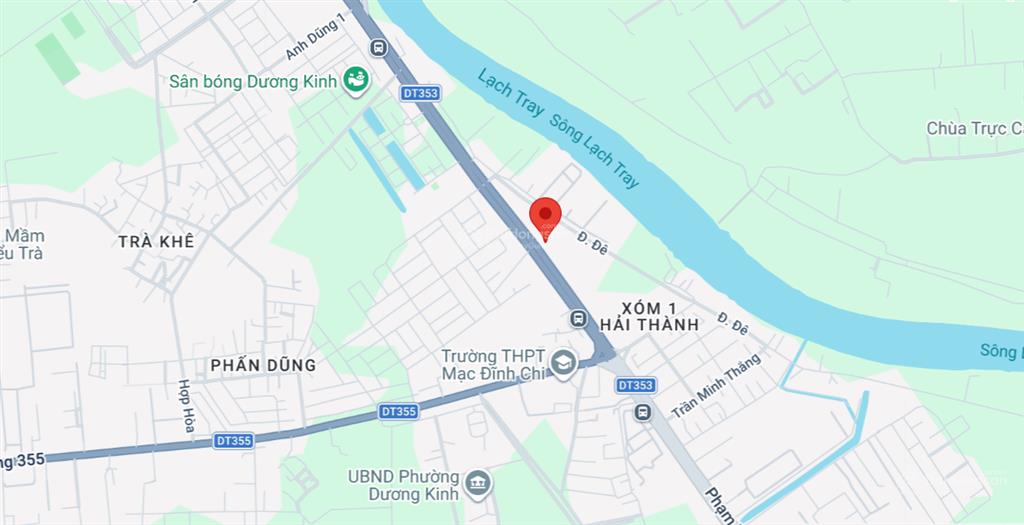 Bán đất mặt đường 353 phạm văn đồng, hải phòng, đoạn gần cầu rào, giá thoả thuận