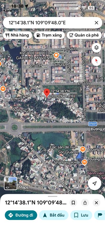 Bán lô góc mặt tiền đường núi cấm, vĩnh thái, cạnh ngay võ nguyên giáp