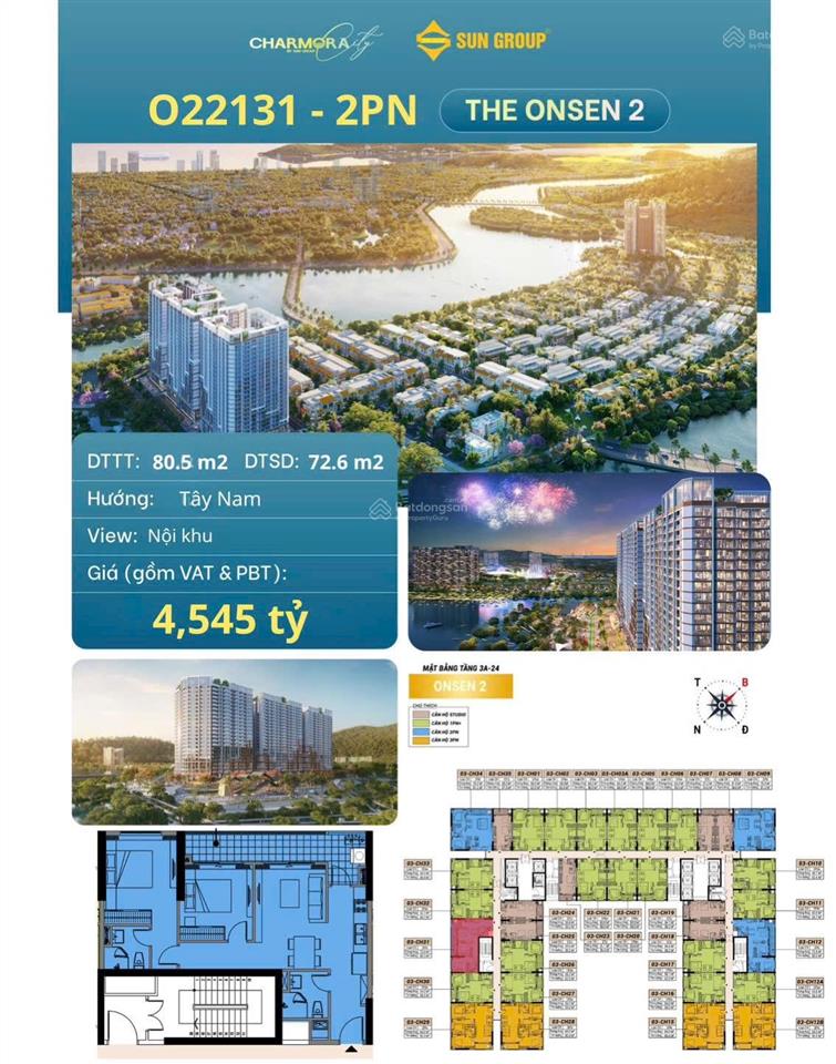Bán căn 2 phòng ngủ diện tích 80m2, đóng theo tiến độ 50 tháng, giá chỉ 4,5 tỷ