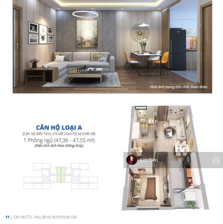 Bán căn hộ ct2 vcn phước hải, chỉ 2,750 tỷ, sổ hồng lâu dài