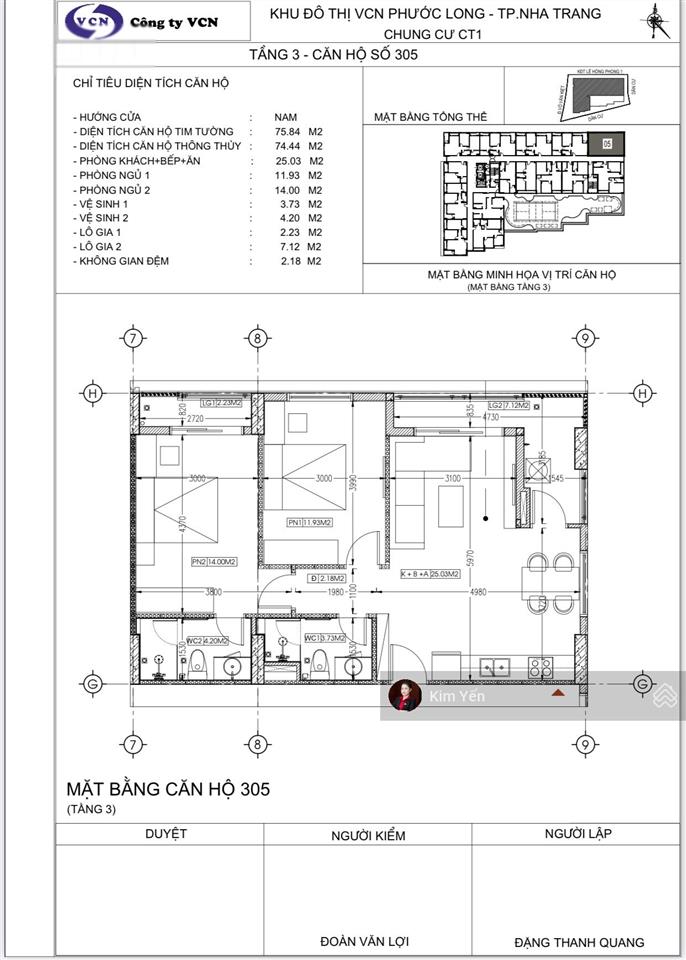 Bán căn hộ góc 2 phòng ngủ ct1 riverside luxury