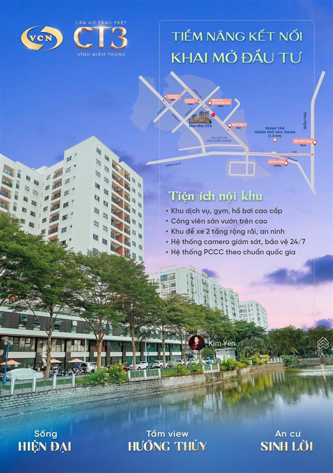 Bán căn góc 2 phòng ngủ ct3 vĩnh điềm trung sổ hồng