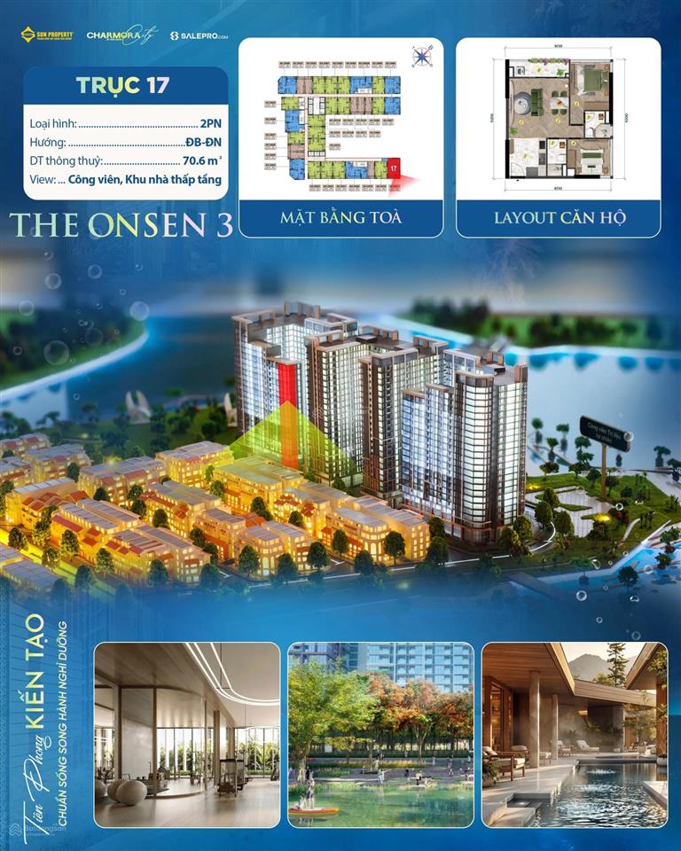 Bán cắt lỗ căn góc 2 phòng ngủ onsen3 / hiện tại thanh toán 25% ký hđmb