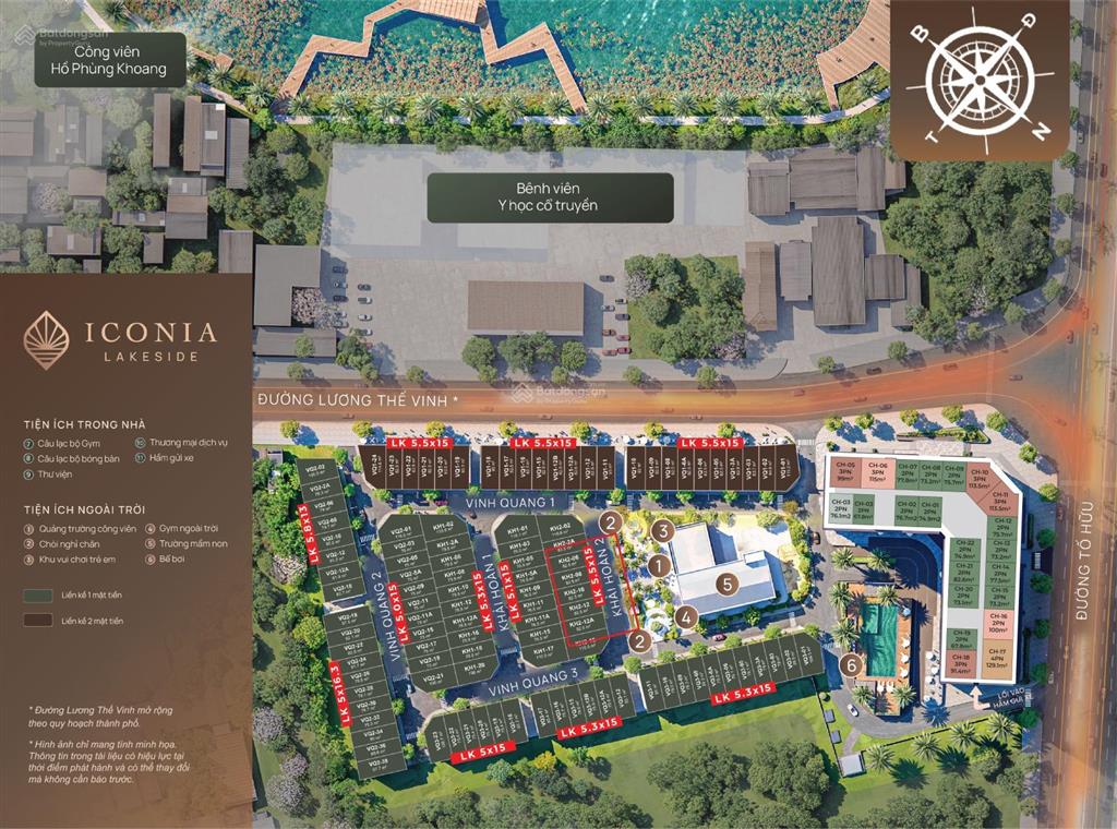 Bán gấp căn liền kề đối diện công viên dự án iconia lakeside  mipec tố hữu