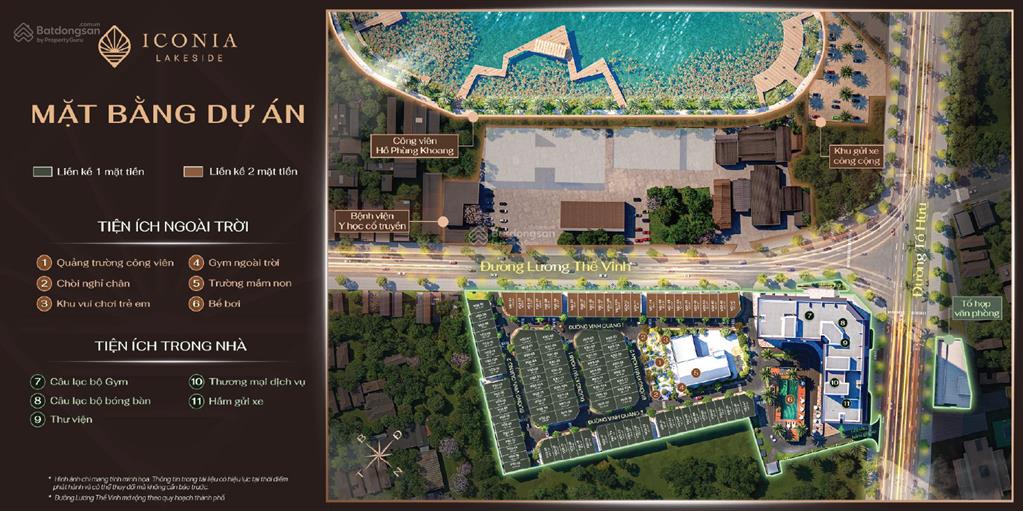 Bán gấp căn liền kề đối diện công viên dự án iconia lakeside  mipec tố hữu