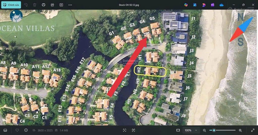 Bán biệt thự sát biển the ocean villas, 3 phòng ngủ 616m2 phường hòa hải, ngũ hành sơn, đà nẵng