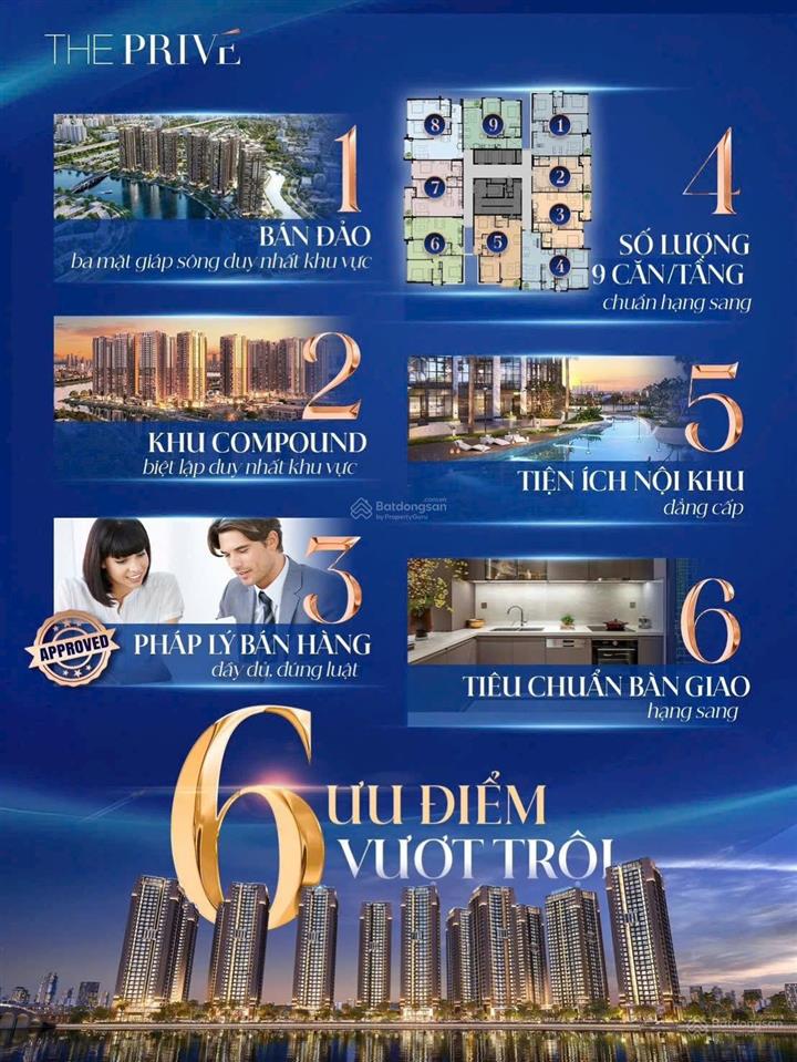 Căn hộ the privé quận 2 2pn có ban công view sông giá 8,1 tỷ (chưa vat)