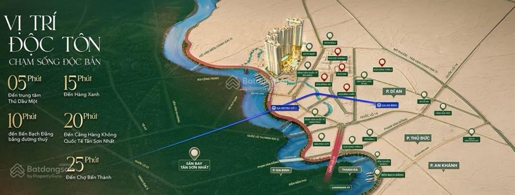 Dự án the emerald river park view sông sài gòn sở hữu bến du thuyền, giá chỉ từ 2.6 tỷ 1 pn 51 m2