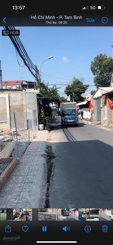 Bán đất mặt tiền đường số 3 tam bình, thủ đức