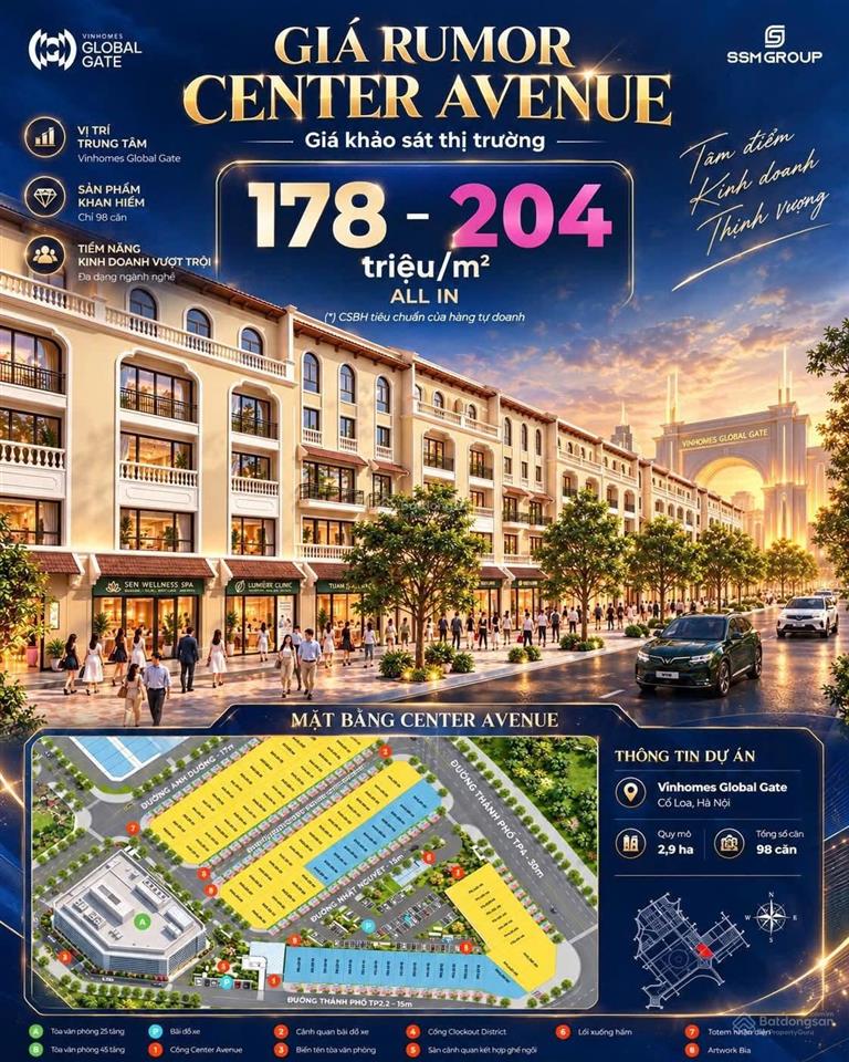 Chủ đầu tư mở bán shophouse đối diện 2 tòa văn phòng và gần chung cư giá chỉ 14 tỷ vin cổ loa