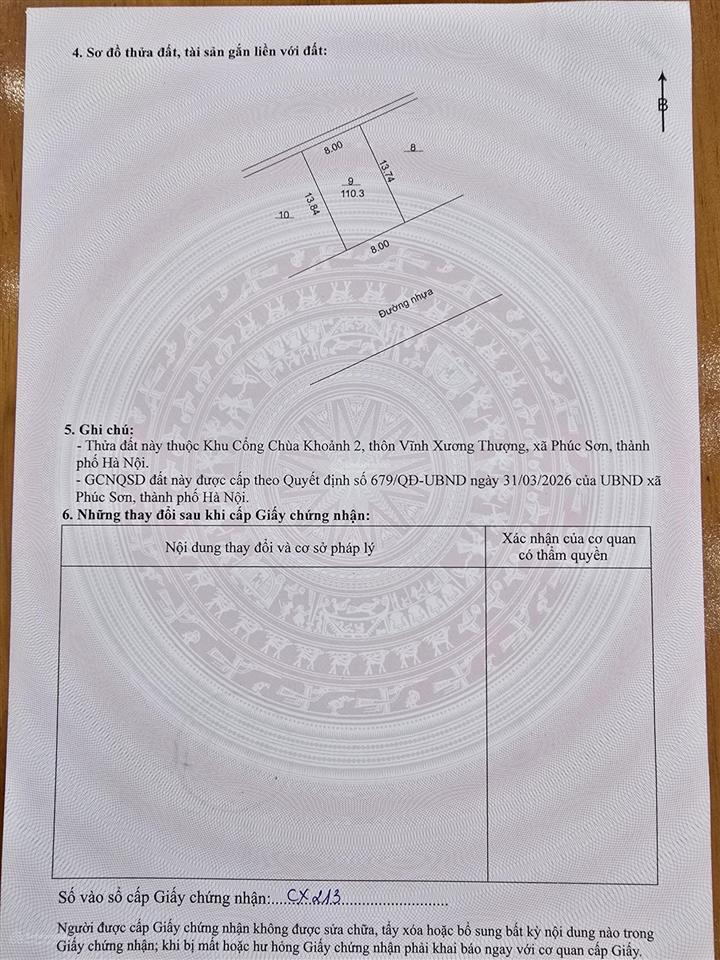 Chủ bán đất phân lô đấu giá phúc sơn  hà nội