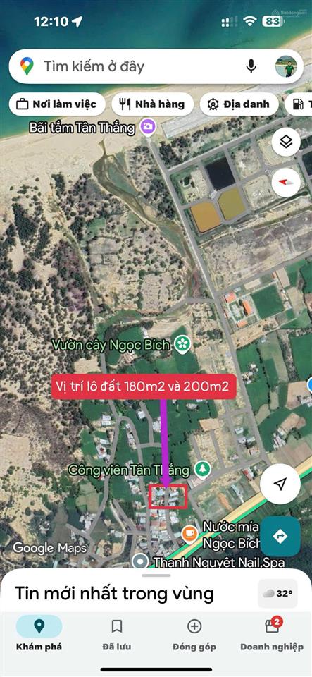 Duy nhất 1 lô đất biển 180m2 full thổ cư giá rẻ nhất chỉ 970 triệu, xây nhà 2 tầng nhìn thấy biển