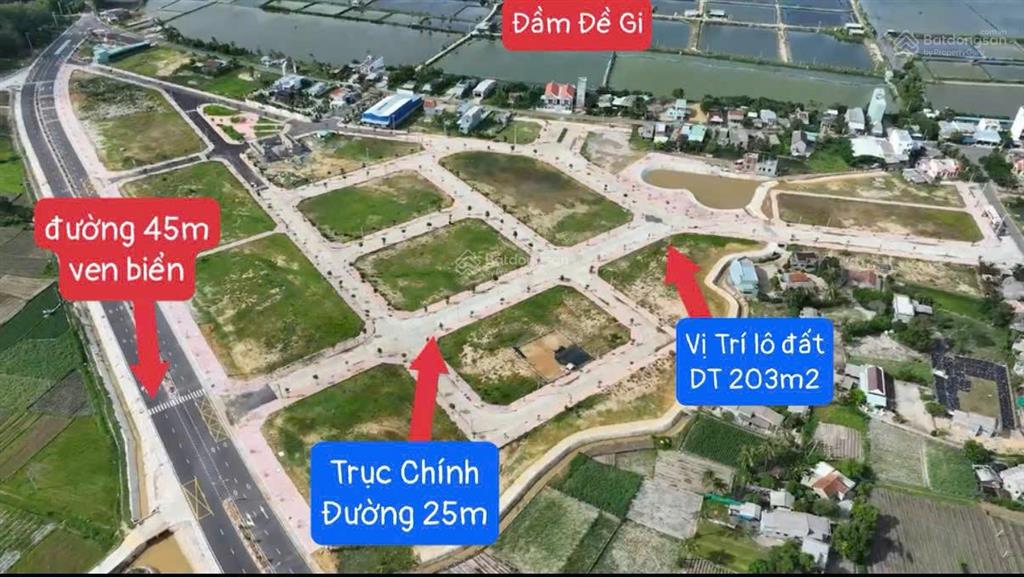 Đất biển đề gi, diện tích 203m2 ngang 10m thuận lợi xây khách sạn, nhà hàng