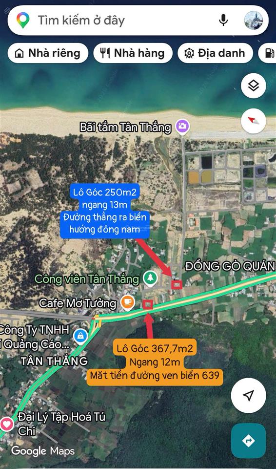 Bán nhanh lô đất biển cách biển 400m ở tân thắng  cát tiến, dt 8x20=160m2 giá tốt chỉ 950 triệu