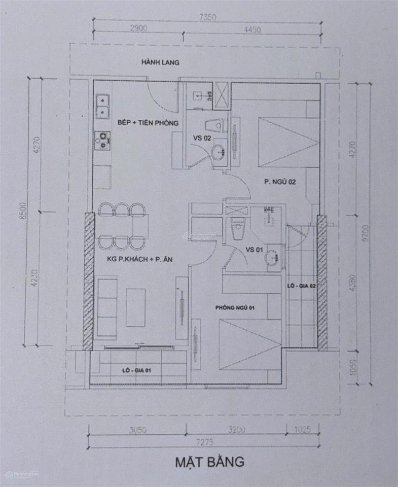 Chính chủ cần nhượng căn vic grand square 2pn 2wc, 68,7m2, 3,2 tỷ, cửa vào đông bắc, view sông hồng