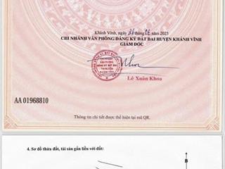Cần bán lô mặt tiền hl 62 sông cầu  khánh vĩnh. cách khu công nghiệp sông cầu chỉ 200m