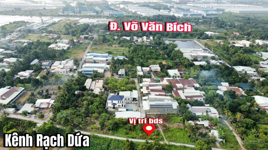 Chủ gửi lô đất nền mặt tiền kênh rạch dứa xã bình mỹ  củ chi, 86m2 có 81m2 thổ cư