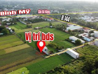 Đất ngay chợ ấp 7. 1 sẹc ngắn kênh đá hàng bình mỹ  củ chi, đang làm nhựa 152m2 6x25