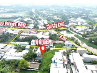 Đất nền cách đường bình mỹ vào 80m, 129,9m2 có 123m2 thổ cư, xây dựng ngay, hỗ trợ bank