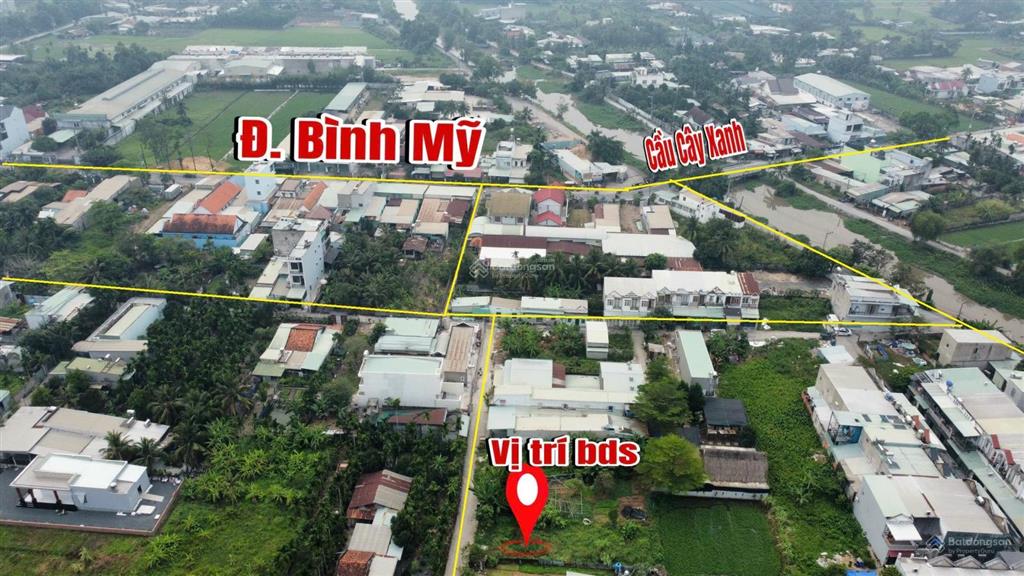 Đất cách đường bình mỹ vào 100m, ngay cầu cây xanh xã bình mỹ, 275m2 8,5x31m nở hậu giá tốt