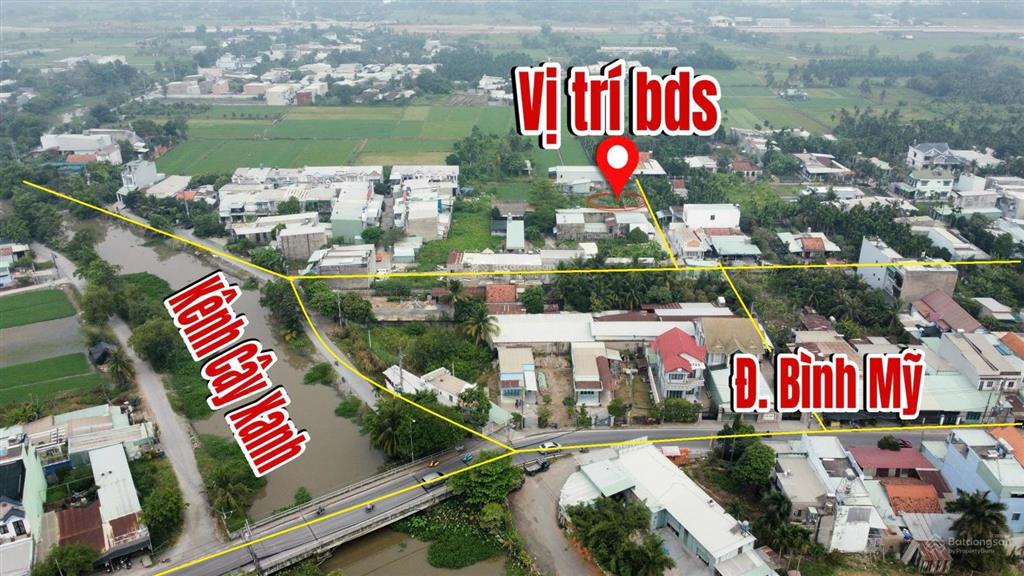 Đất cách đường bình mỹ vào 100m, ngay cầu cây xanh xã bình mỹ, 275m2 8,5x31m nở hậu giá tốt