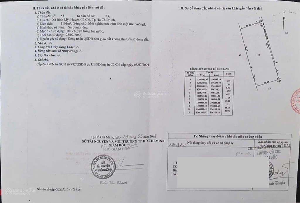 Lô đất vườn 1 sẹc ngắn đường bình mỹ xã bình mỹ, củ chi. 1101m2 mặt tiền rộng