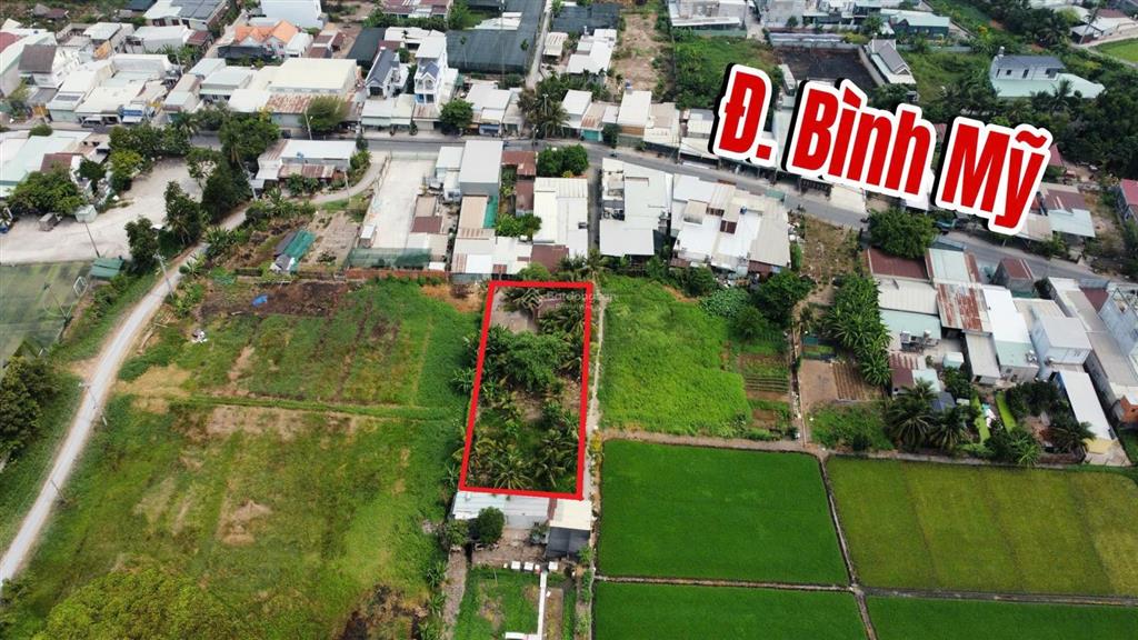 Lô đất vườn 1 sẹc ngắn đường bình mỹ xã bình mỹ, củ chi. 1101m2 mặt tiền rộng