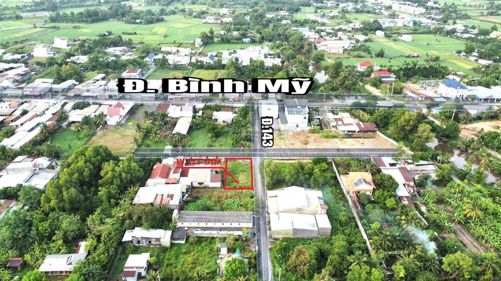 Đất 2 mặt tiền đường 143, xã bình mỹ, củ chi, đất đẹp vuông vức giá rẻ