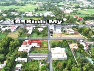 Đất 2 mặt tiền đường 143, xã bình mỹ, củ chi, đất đẹp vuông vức giá rẻ