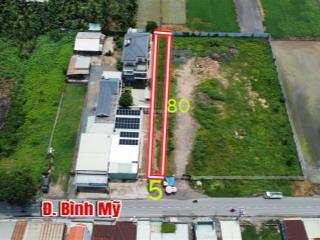 Đất mặt tiền đường bình mỹ xã bình mỹ, củ chi 405.5m2, có 119m2 thổ