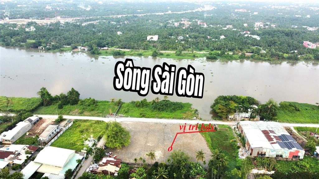 Mặt tiền sông sài gòn  bình mỹ  củ chi 520m2, sổ hồng riêng, xây dựng tự do, giá đầu tư