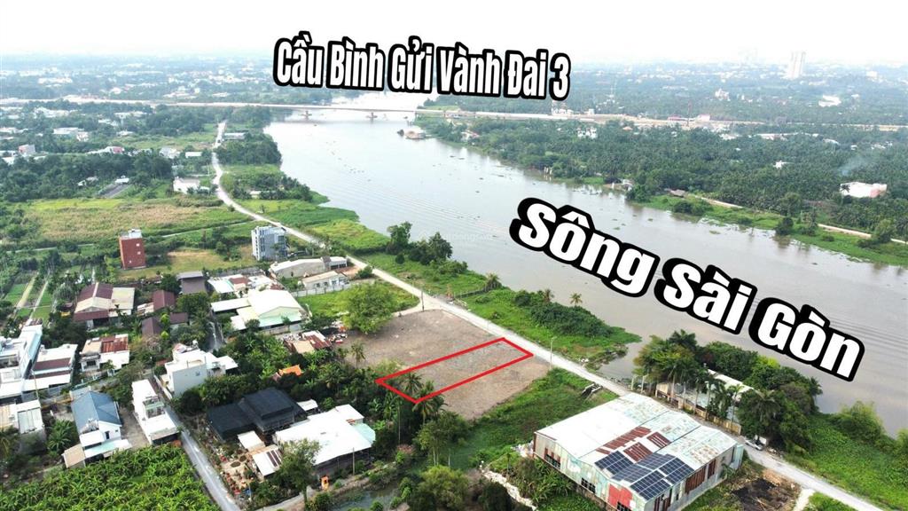 Mặt tiền sông sài gòn  bình mỹ  củ chi 520m2, sổ hồng riêng, xây dựng tự do, giá đầu tư