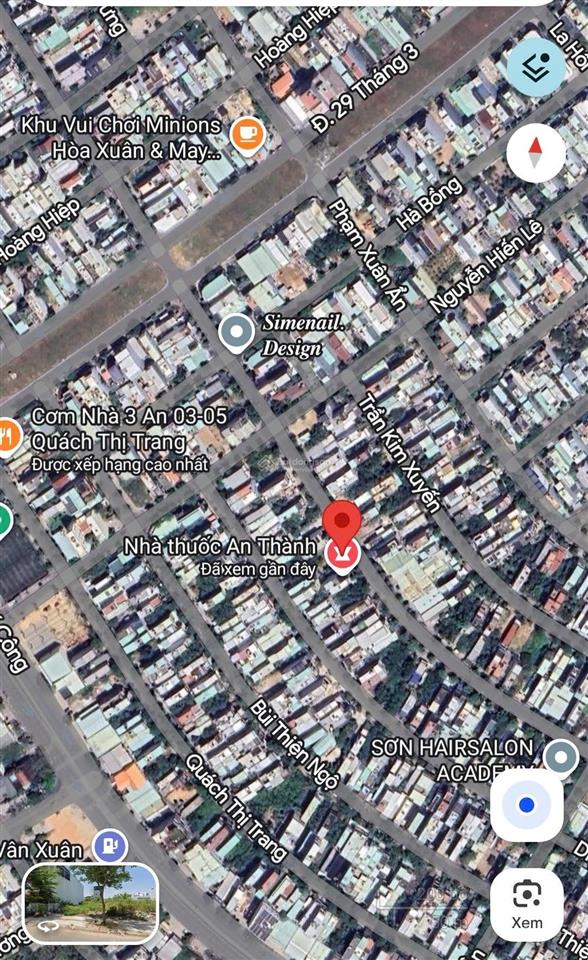 Bán đất đẹp đường 10m5 bùi trang chước, hòa xuân, đà nẵng gần trục chính 29.3