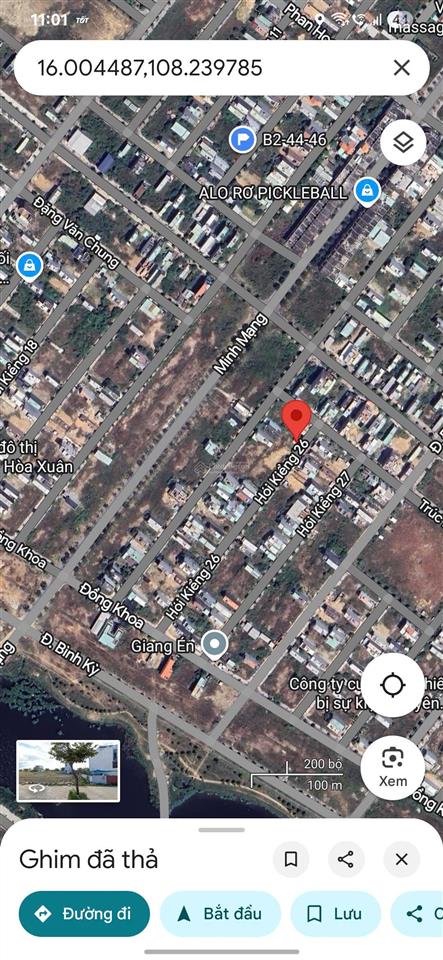 Bán lô đất nam hòa xuân b2.101 hói kiểng 26 đông nam sạch đẹp đường 7m5 giá 5ty670