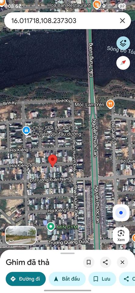 Bán nhanh lô nam hoà xuân hói kiểng 6 điện âm gần cầu trung lương đường 7m5 sạch đẹp