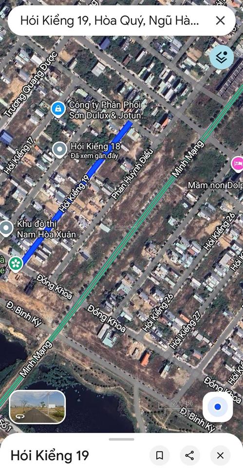 Lô đẹp nam hòa xuân gần minh mạng hói kiểng 19 b2 58 tây bắc sạch giá đầu tư