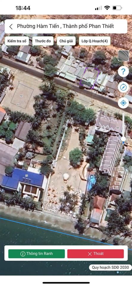 Bán 228m2 đất thổ cư huỳnh thúc kháng mũi né, ngang 13m, view biển giá tốt