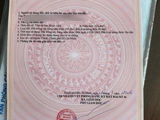 Chính chủ cần bán lô góc 2 mặt tiền bình ba đá bạc  xã nghĩa thành, tp. hcm  giá chỉ 3,2 tỷ (tl)