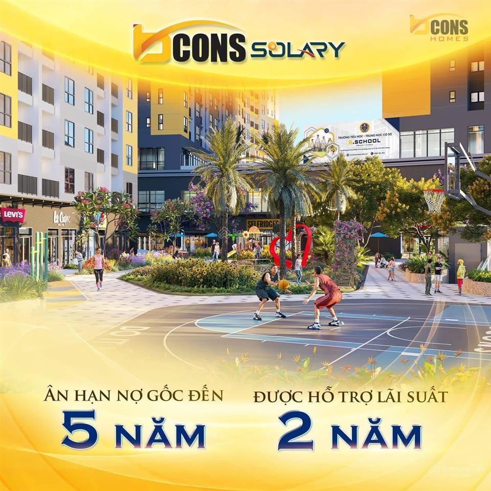 Bán shophouse bcons solary, view đẹp, 3,5 tỷ, 63m2 ở dĩ an, bình dương kí ngay hdmb