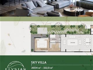 Chỉ từ 15tỷ căn 207m2  penthouse sky villa elysian by gamuda land