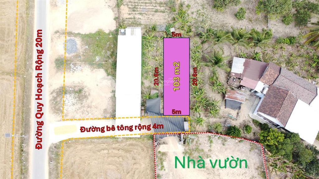 Đất thổ cư trung tâm xã diên thọ, khánh hoà. dt 103m2 thổ cư. gần cụm cn vcn diên thọ. giá 690tr