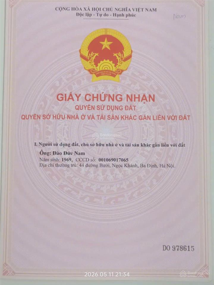 Chính chủ bán nhanh 43,9m2 đất thổ cư áp góc ngã tư, đường nhựa 10m và 15m tại đông anh, hà nội