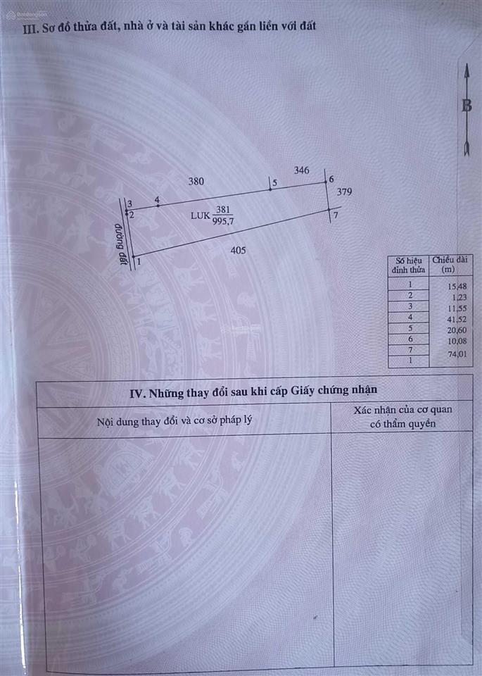 Bán 2 lô đất luk liền kề (hoặc bán theo lô) tổng diện tích 3138,8m2, 45x74m, mặt tiền đường vào 4m