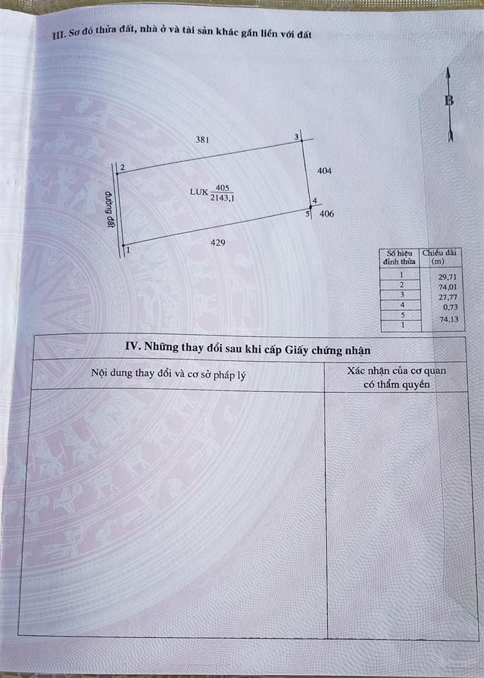 Bán 2 lô đất luk liền kề (hoặc bán theo lô) tổng diện tích 3138,8m2, 45x74m, mặt tiền đường vào 4m